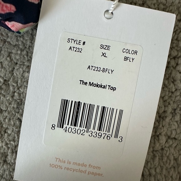 Andie Swim The Molokai Top in Butterfly Colorful Sustainable Bikini Top - Picture 6 of 7